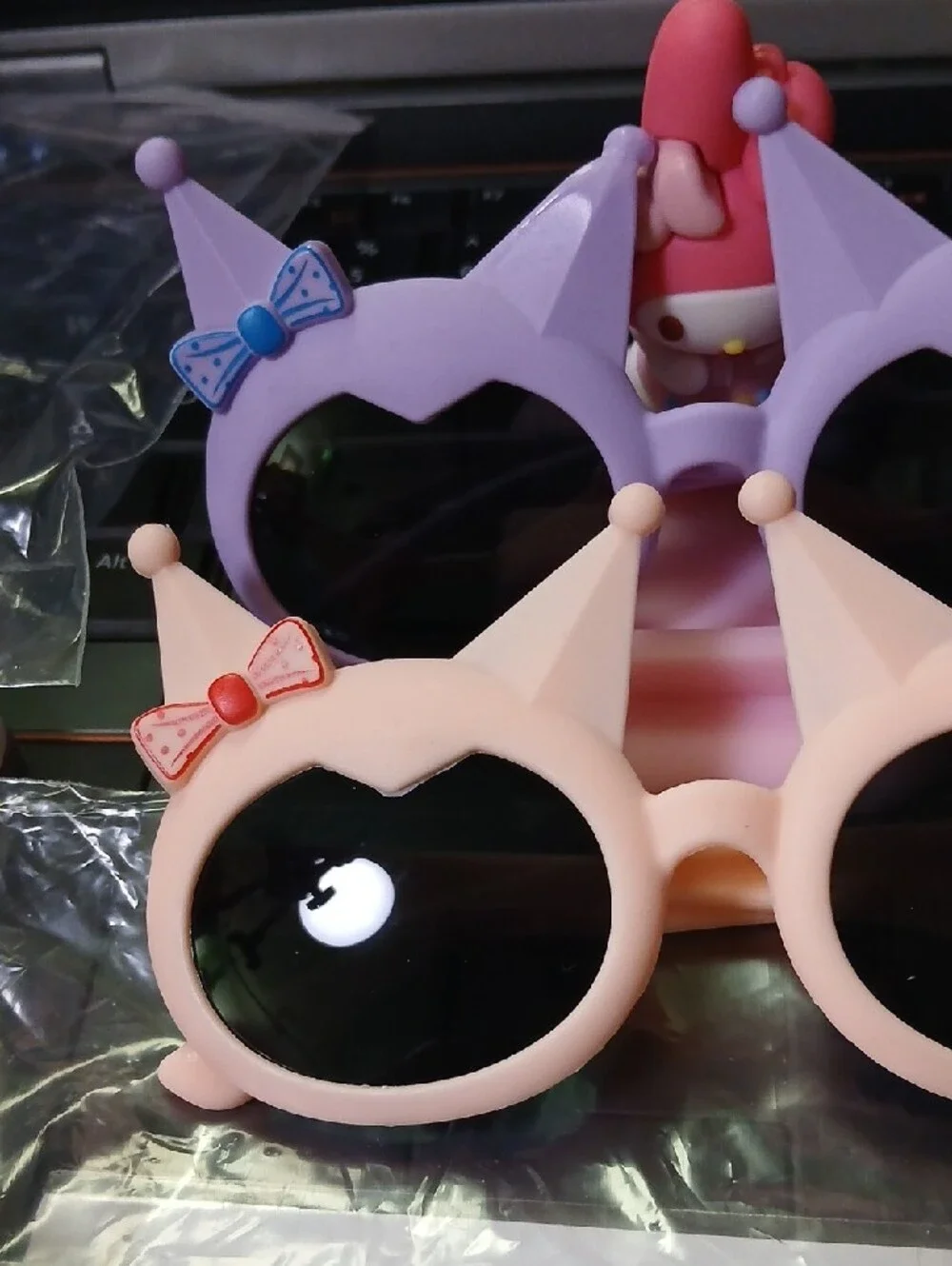 2 Kids Cute Heart Sunglasses - Pink & Lavender